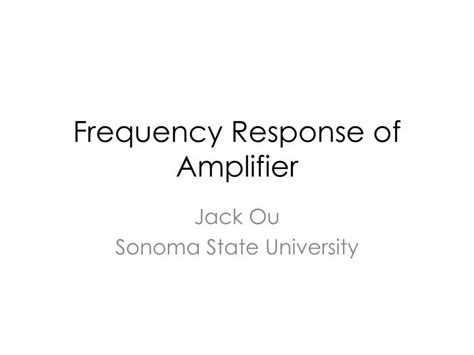 Ppt Frequency Response Of Amplifier Powerpoint Presentation Free