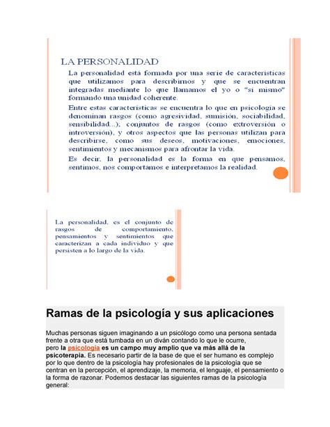 Ramas De Psicologia Para Estudiar Ramas De La Psicolog A Y Sus