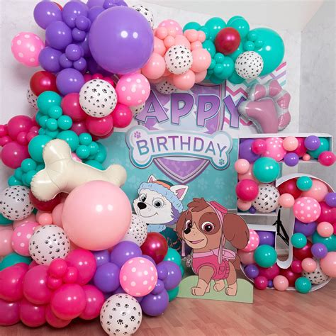 Buy 106pcs – Skye Paw Patrol Balloon Garland Arch Kit with BONUS & Paw ...