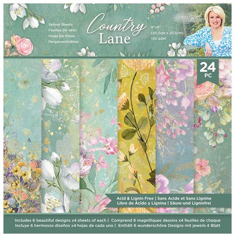 Sara Signature Country Lane 8x8 Vellum Pad Crafty Granny