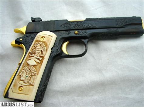 ARMSLIST - For Sale: engraved colt 38 super match