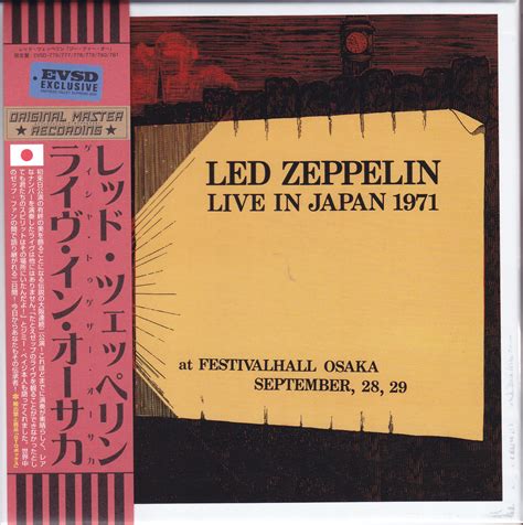 Led Zeppelin Live In Japan Cd Box Set Giginjapan