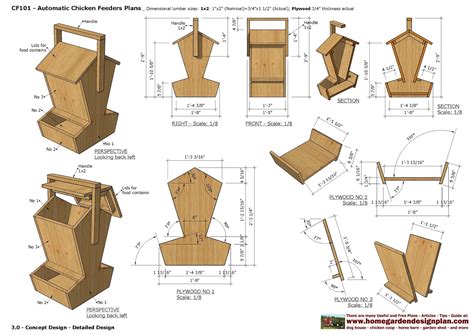 Home Garden Plans Cf Chicken Feeder Plans Construction How To