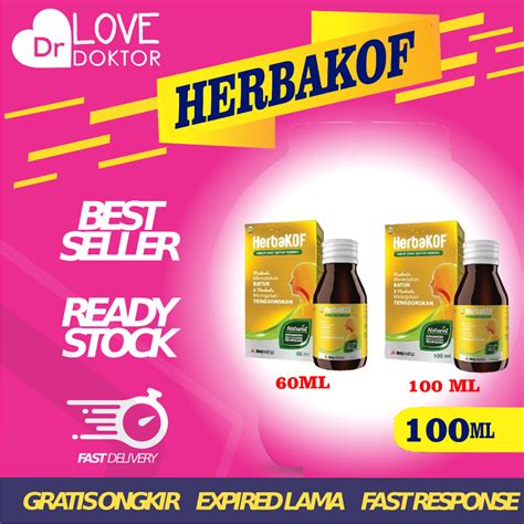 Jual Herbakof Sirup Obat Batuk Herbal Herba Kof Syrup Dewasa Dan Anak