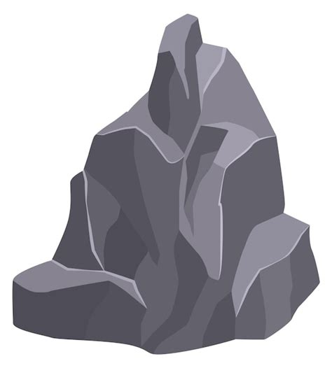 Bloque De Piedra Juego De Dibujos Animados Roca Elemento De Paisaje