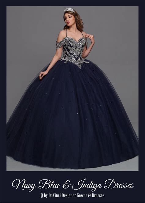 Navy Blue And Indigo Quinceanera Dresses