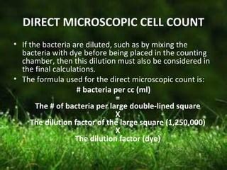 Bacteriaenumeration PPT