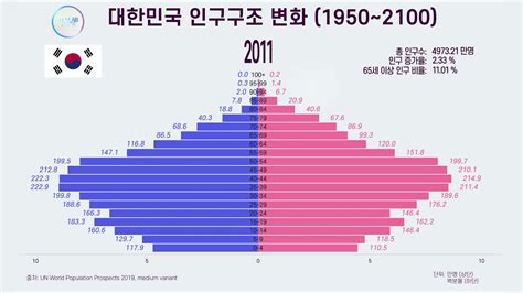 한국 인구 피라미드의 과거 현재 그리고 미래 19502100 대한민국 인구 피라미드 변화와 예측 Youtube