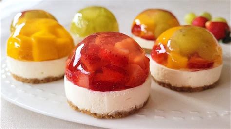 No Bake Fruit Jelly Cheesecake Eggless Without Oven Gelatin