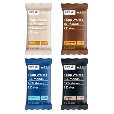 Protein Bar Variety Pack Classic Flavors 4 Pack Rxbar