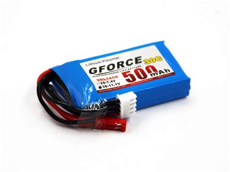 GForce 30C 500mAh 3S 11 1V LiPO JST