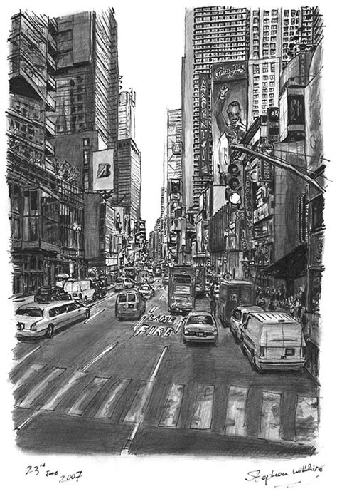 Times Square Sketch At Explore Collection Of Times