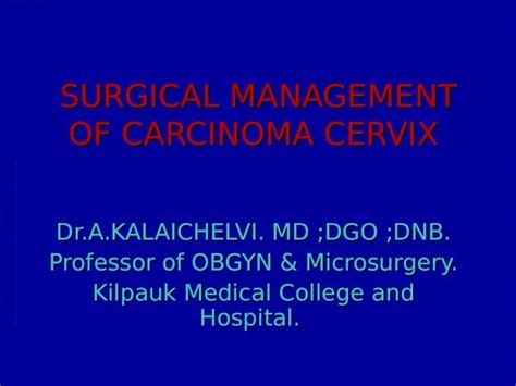 Ppt Surgical Management Of Carcinoma Cervix Surgical Management Of