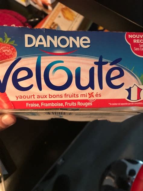 Velouté Fraise Framboise Fruits Rouges Danone
