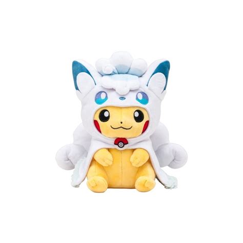 Plush Poncho Alolan Vulpix Pikachu Meccha Japan