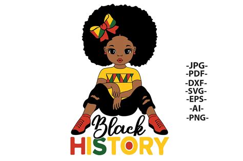 Black History Month Svg Puff Hair Svg Black Girl Svg Ribbon Etsy