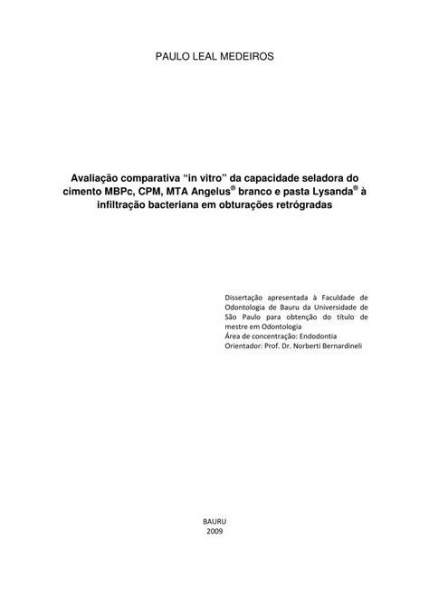 PDF PAULO LEAL MEDEIROS Teses Usp Br PAULO LEAL MEDEIROS