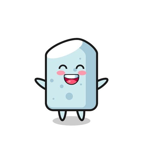 Premium Vector | Happy baby chalk cartoon character