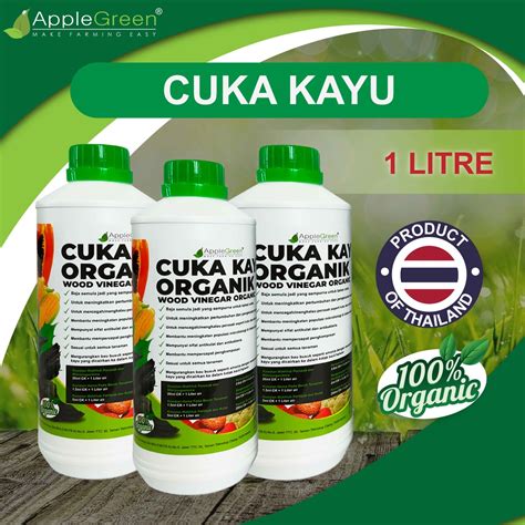 1 LITER 4 LITER 100 ORGANIK CUKA KAYU PURE ORGANIC WOOD VINEGAR