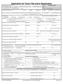 Application For Texas Title And Or Registration Form U