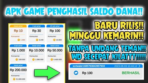 BARU RILIS Apk Game Penghasil Saldo Dana Tercepat 2023 Tanpa Undang