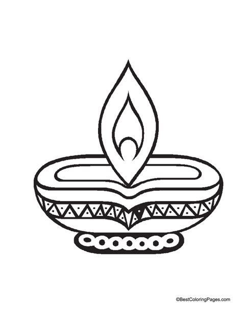 Diwali Diya Coloring Page Download Free Diwali Diya Coloring Page For