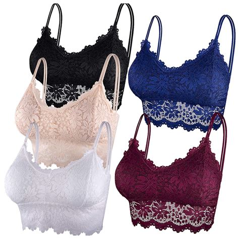 Ehrwe Push Up Bras For Women Pieces Lette Lace Padded Lette Lace