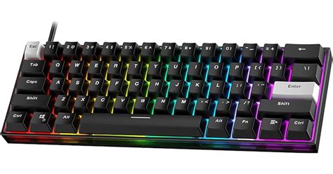 FANTECH MAXFIT61 MK857 FROST WIRED RGB 60 Modular Mechanical Gaming