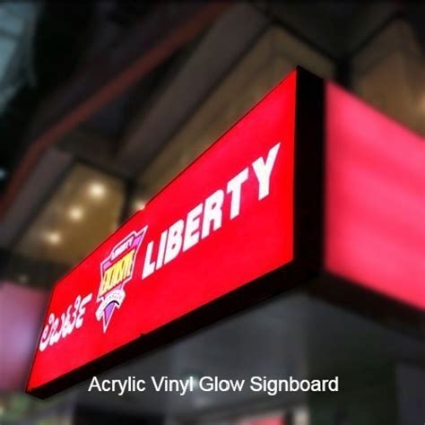 Led Light Rectangle Acrylic Flex Glow Sign Board For Advertisement At