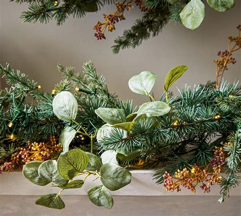 Faux Silver Dollar Eucalyptus Wreath Garland Pottery Barn