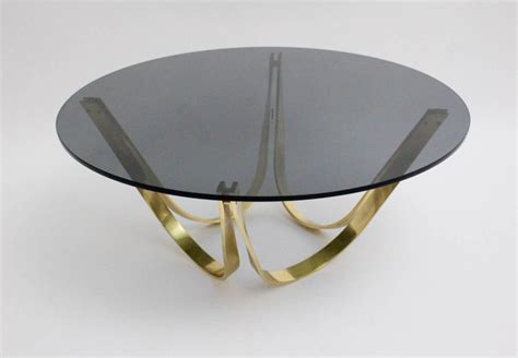 Mid Century Modern Brassed Metal Vintage Coffee Table Sofa Table 1960s ...