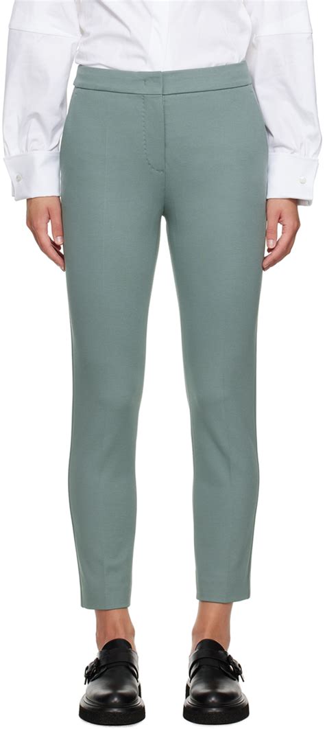 Max Mara Green Cropped Trousers Ssense