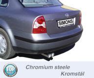 Simons Chromstahl Sport Auspuffanlage 2x80 mm rund für VW Passat Typ 3B