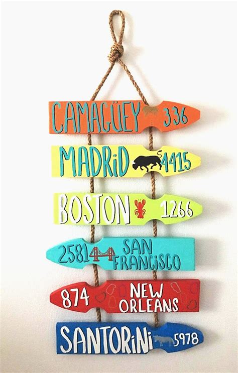 Tropical Directional Signs Personalized Beach Sign Custom Etsy