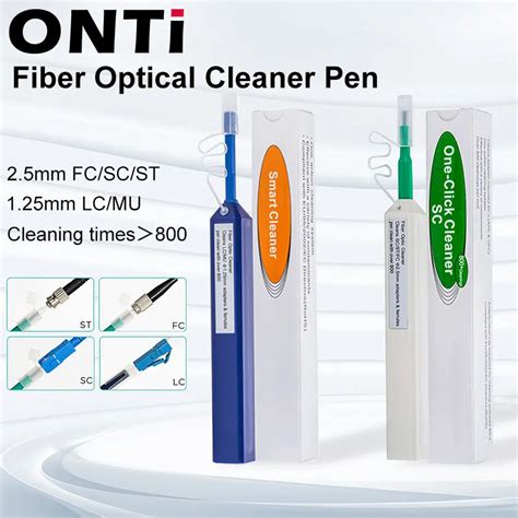 Onti One Click Cleaner Optical Fiber Cleaner Pen Cleans 2 5mm Sc Fc St And 1