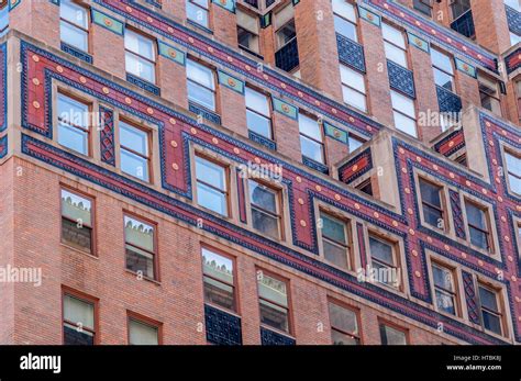 Old Art Deco Brick Building Stock Photos Old Art Deco Brick Building