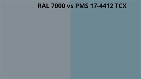 Ral 7000 Vs Pms 17 4412 Tcx Ral Colour Chart Uk