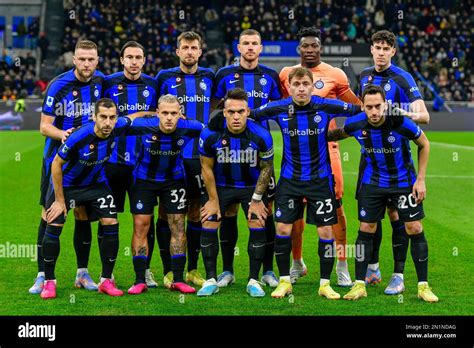 Milano Italy 05th Feb 2023 The Starting 11 Of Inter Seen For The