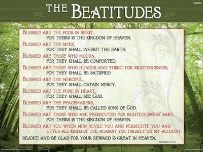 The Eight Beatitudes Catholic