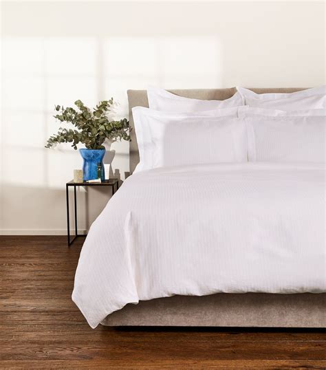 Harrods Of London White Bouclé Single Duvet Cover Set 135cm X 200cm Harrods Uk