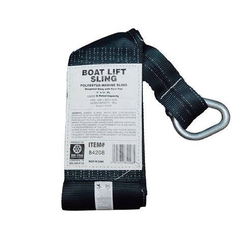 Black Weighted Boat Lift Sling Bh Usa