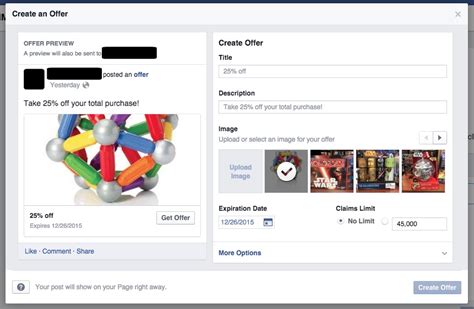 Creating A Facebook Offer Facebook Advertising