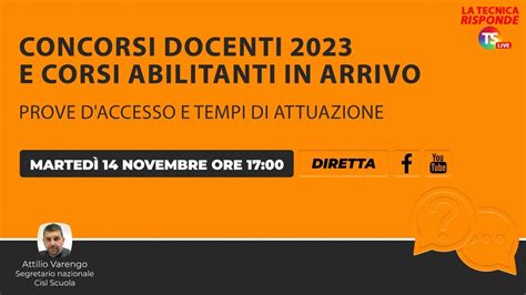 Concorsi Docenti E Corsi Abilitanti In Arrivo Prove D Accesso E