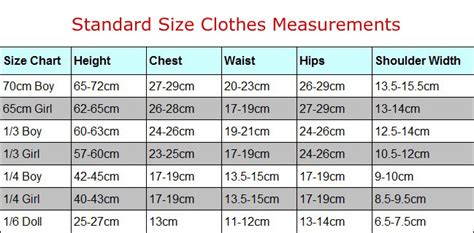 Clothing Sizing For Island Doll Boy Den Of Angels