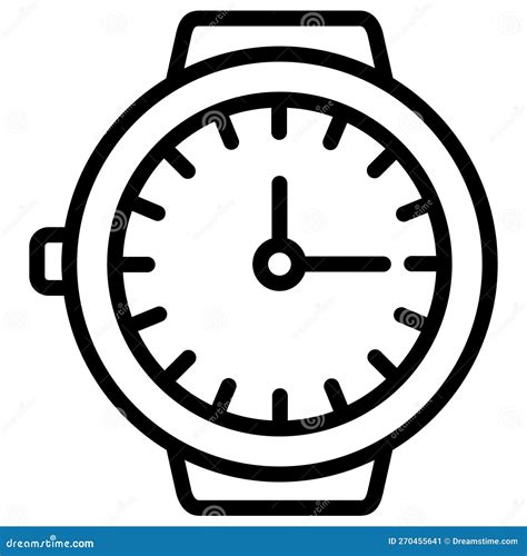 Wristwatch Line Icon Vector Illustration Graphic Design Stock Vector