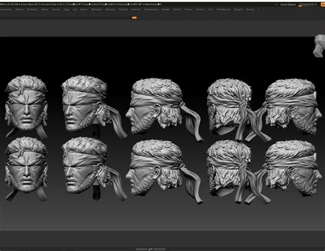 Metal Gear Solid Big Boss Naked Snake Custom Head OBJ File For Cults