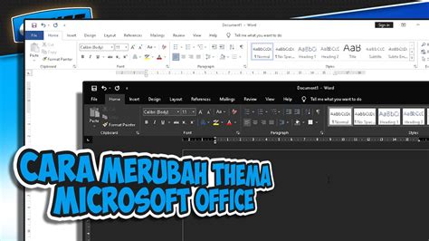 Tutorial Cepat Cara Mengganti Tampilan Warna Atau Tema Ms Word Youtube