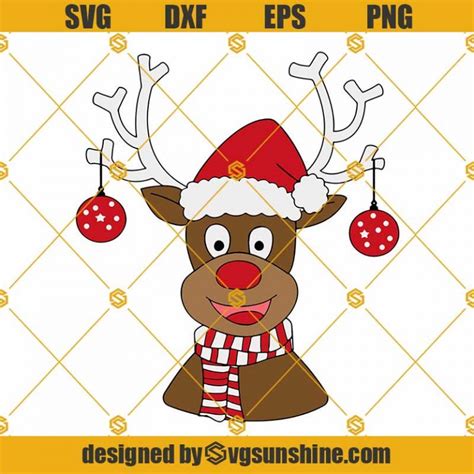 Rudolph Reindeer Frame SVG Christmas Frame SVG Rudolph SVG PNG DXF