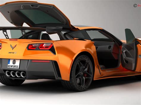 Chevrolet Corvette Zr1 2019 3d Model Flatpyramid