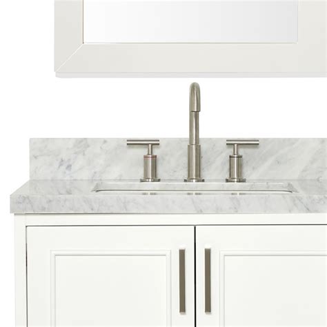 Winston Porter Peighten 85 Double Bathroom Vanity With Carrara Marble